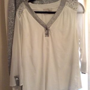 Summer  Dress. and white top with silver trim